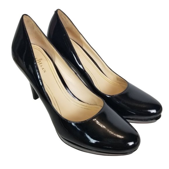 Escarpins Cole Haan Air Chelsea - Talon Haut 3.75 - Cuir Verni Noir - Taille 7B - Occasion Bon état